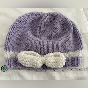 Handmade lilac child’s hat - meassurements in photos